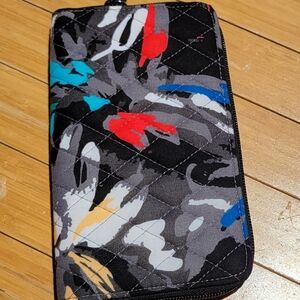 Vera Bradley Multicolor Quilted Zip I.D. Card Wallet Purse New Nwot